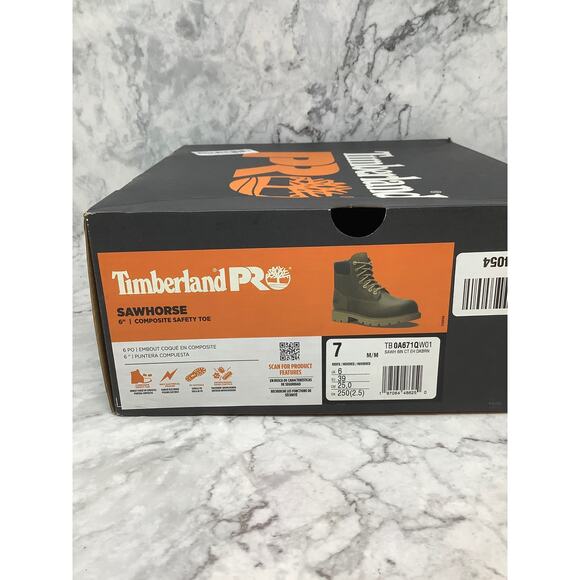 Timberland Pro Size 7 M Dark Brown Sawhorse 6\